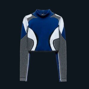 Zara x Everlast Sporty Stretch Knit Racecar Top